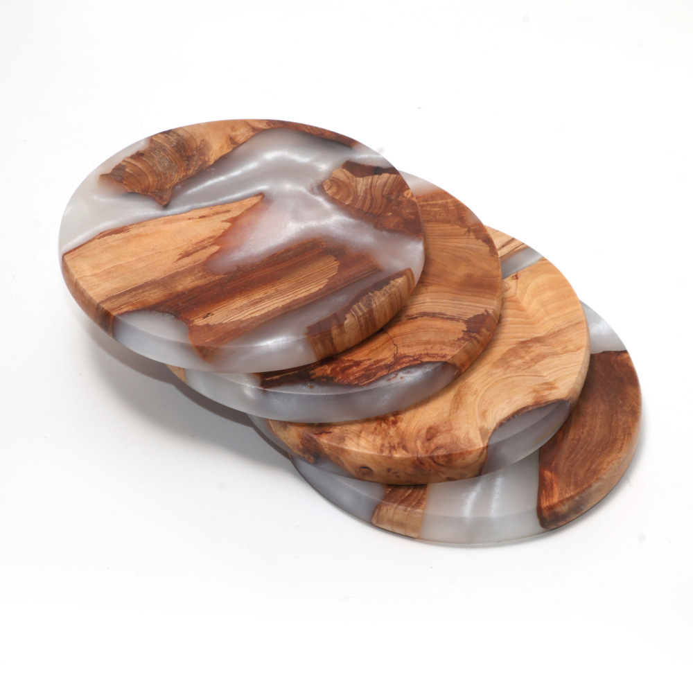 Outdoor Furniture Wood - Ensemble de sous-verres, sous-verres en bois