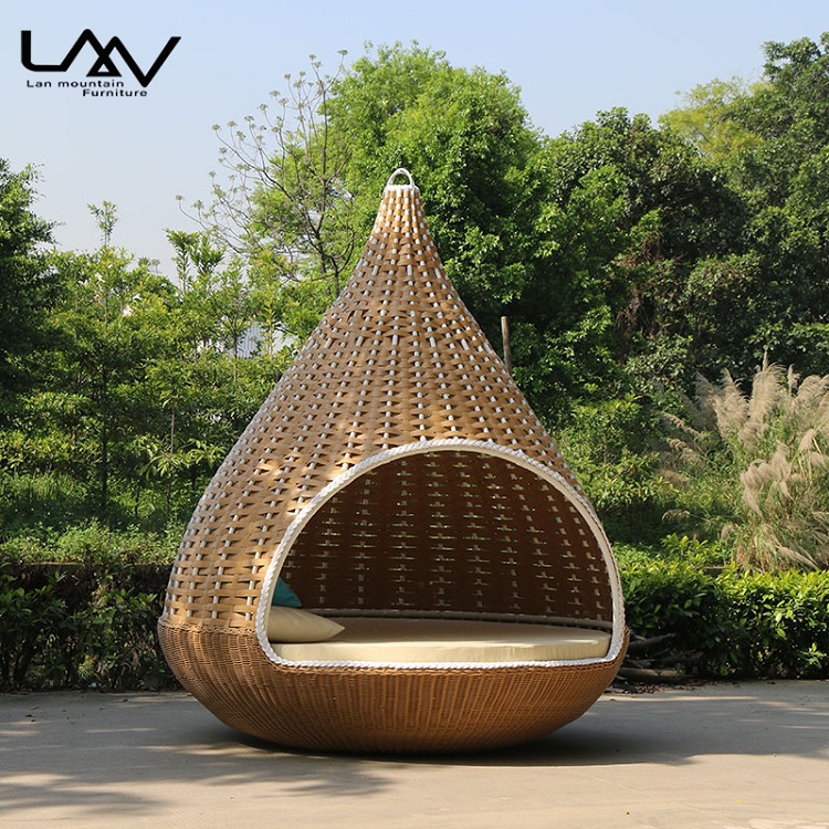 Outdoor Daybed Furniture - Chaise suspendue d'extérieur en osier en