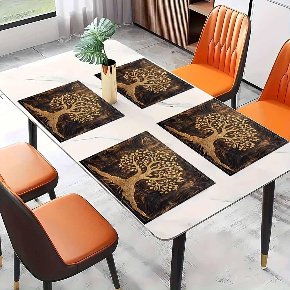 Outdoor Furniture Wood - Set de Napperons Rectangulaires Vintage en