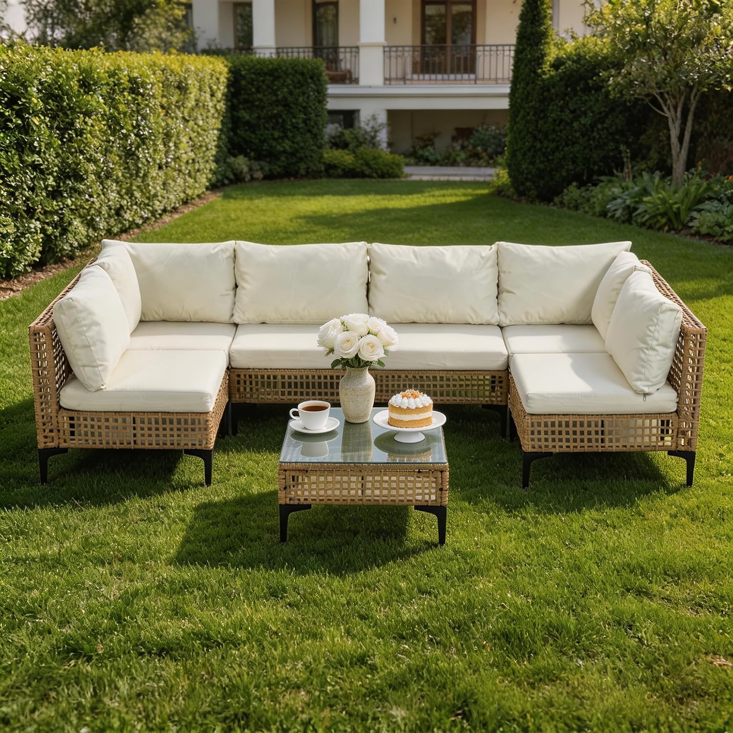 Ensemble de 7 pièces de mobili - Outdoor Furniture Luxury avis et prix
