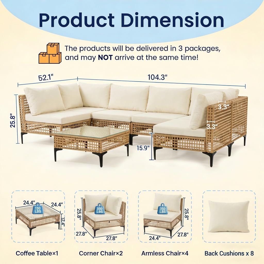 Ensemble de 7 pièces de mobili - Outdoor Furniture Luxury avis et prix