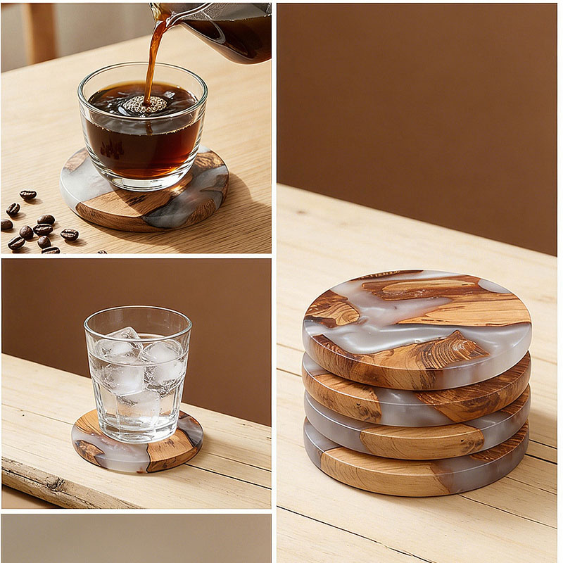 Ensemble de sous-verres, sous- - Outdoor Furniture Wood avis et prix