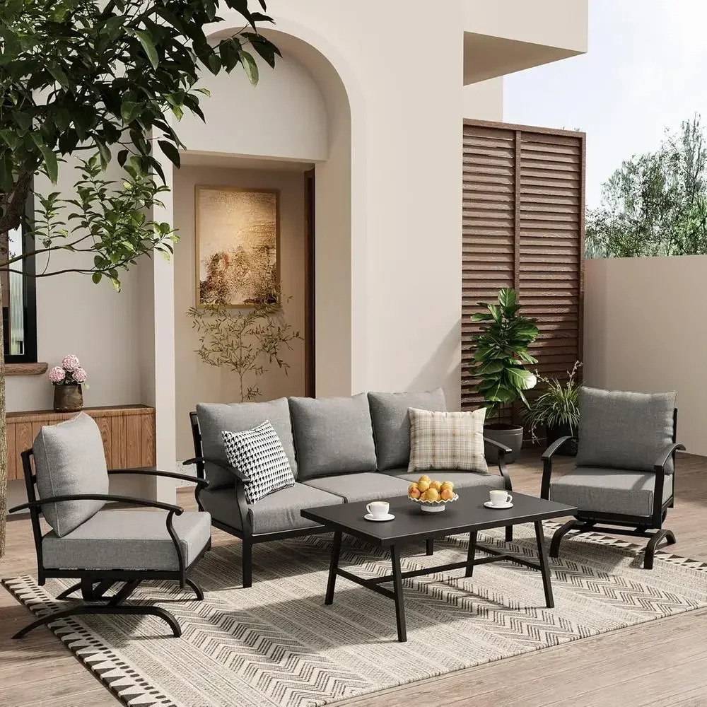 Ensemble de mobilier de patio  - Outdoor Furniture Metal Chairs avis et prix