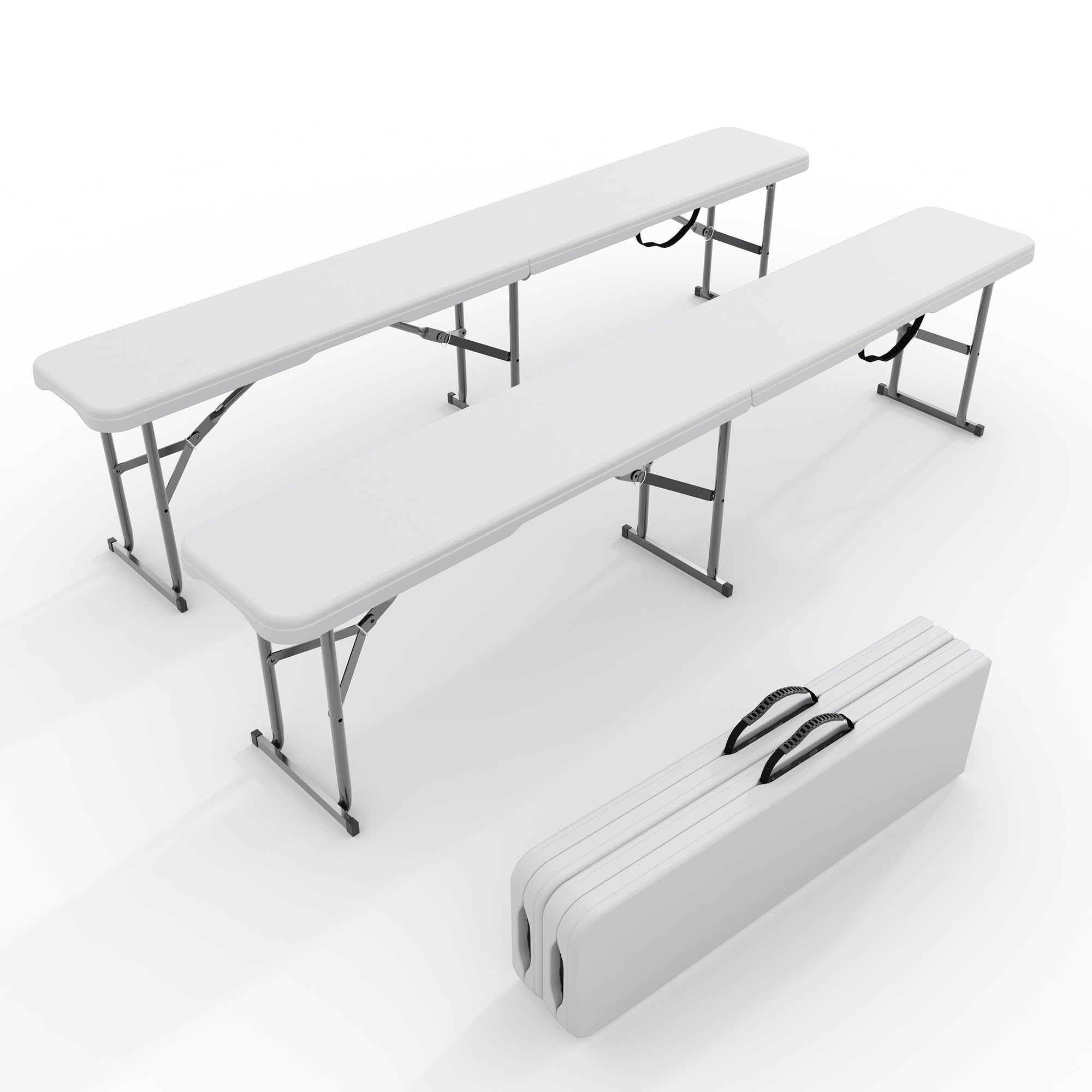 Lot de 2 bancs pliants d'extér - Outdoor Furniture Diy avis et prix