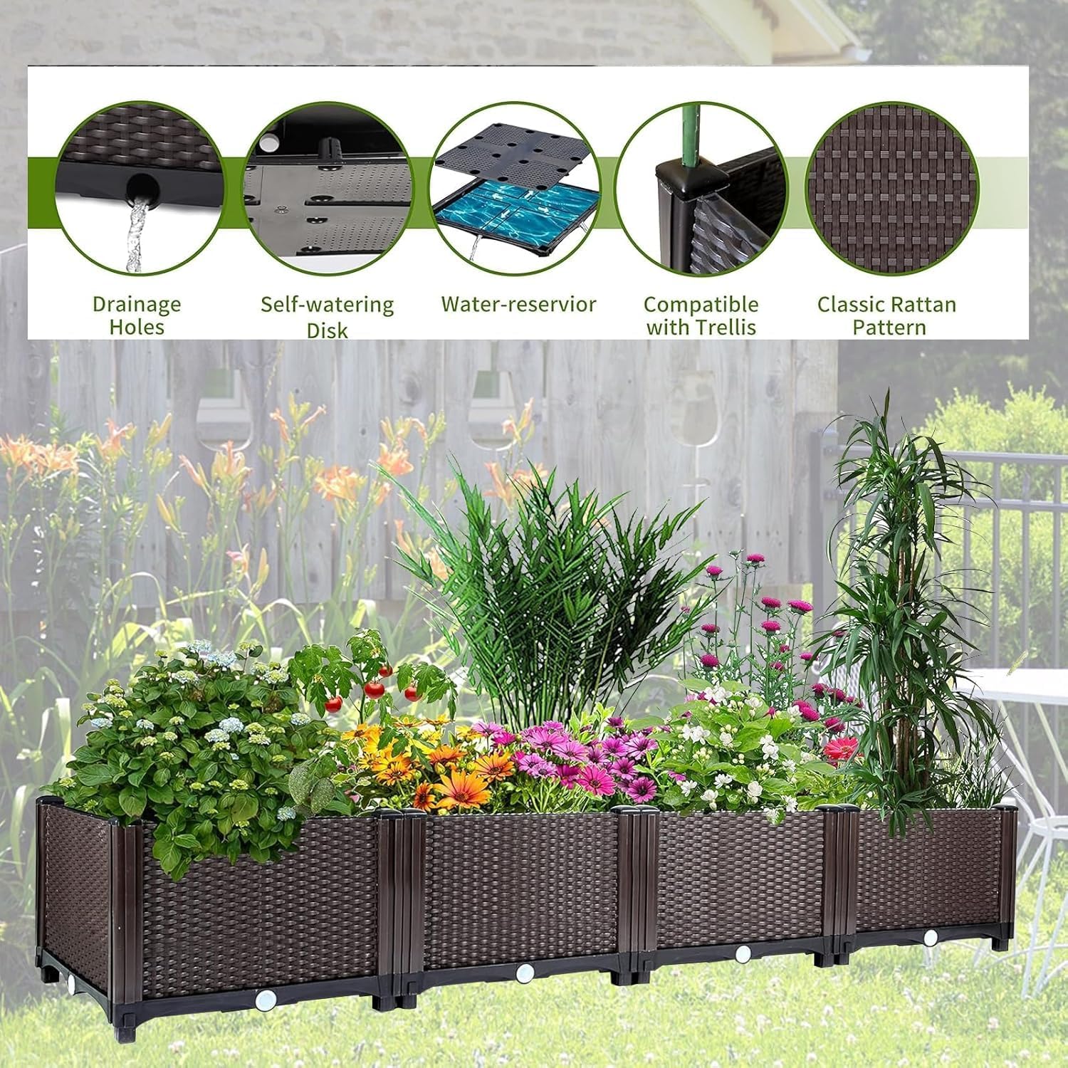 Bac de jardin surélevé auto-ar - Outdoor Daybed Furniture avis et prix